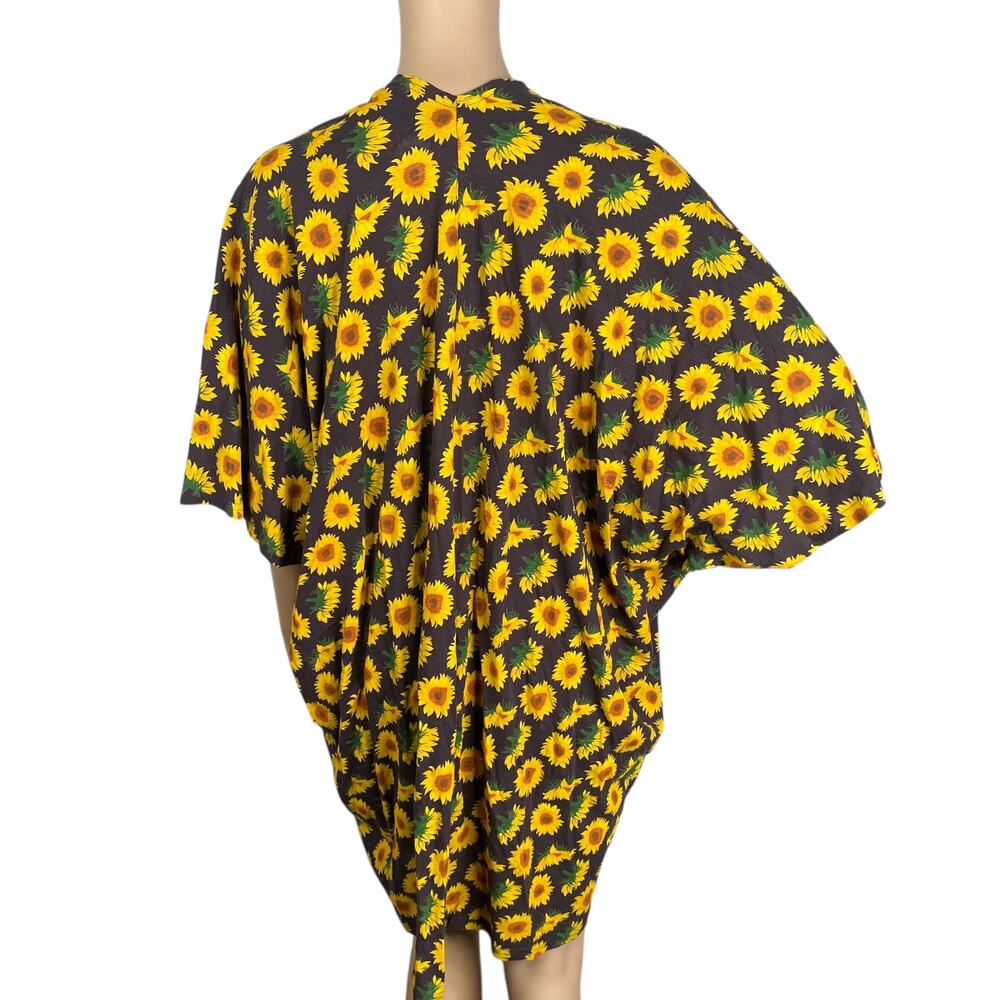 Vada Winter Organic Cotton Sunflower Open Cardigan Duster Kimono Pockets M - Picture 6 of 8